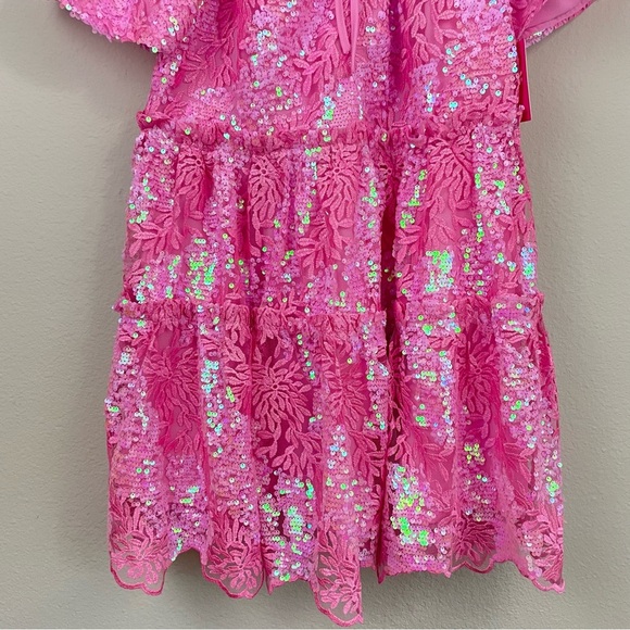 NWT BUDDY LOVE LAKIN SWING SEQUINED LACE MINI DRESS - BONITA SIZE SMALL - Picture 7 of 16